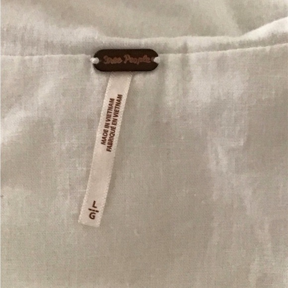 Free People White Safari Babe Shirt, L, EUC - Picture 5 of 7